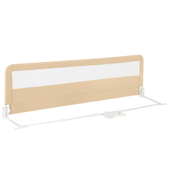180 cm Klappbares Bettschutzgitter mit Sicherheitsgurten, Beige
