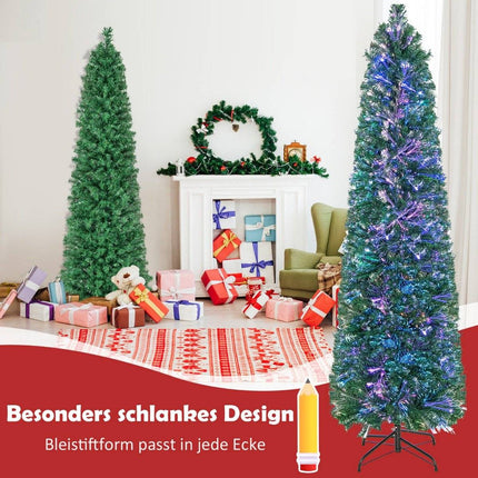 180 cm großer künstlicher Weihnachtsbaum in Fiberoptik Grün