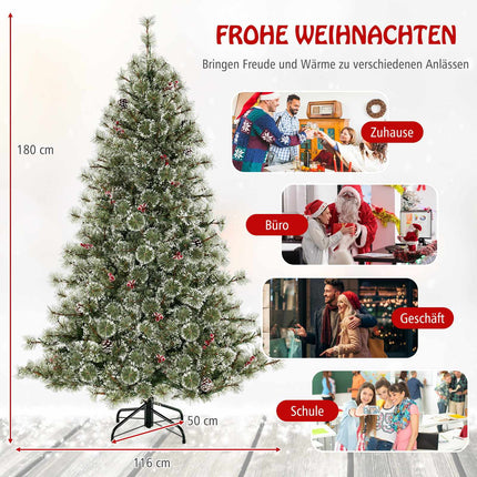 180 cm Pre-Lit Artificial Christmas Tree, 350 LEDs