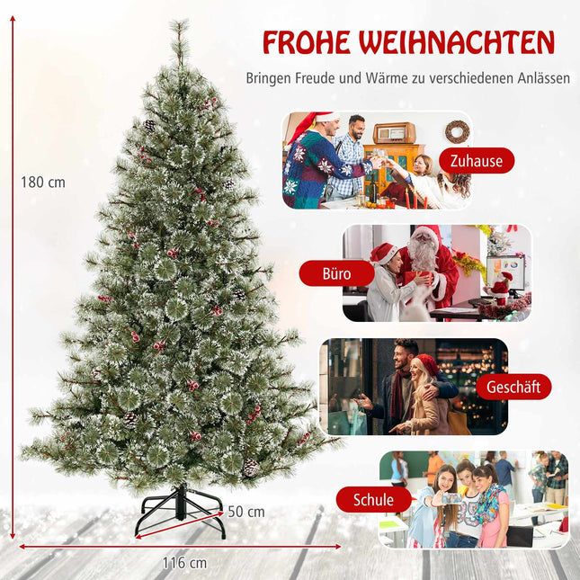 180 cm Pre-Lit Artificial Christmas Tree, 350 LEDs