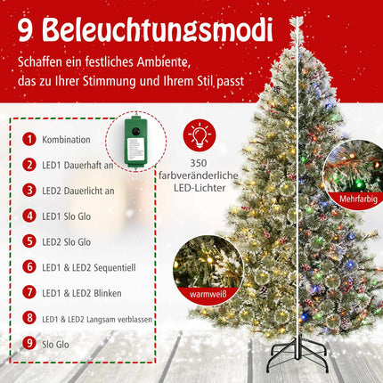 180 cm Pre-Lit Artificial Christmas Tree, 350 LEDs