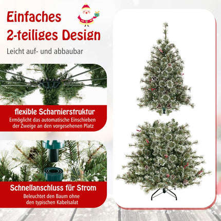 180 cm Pre-Lit Artificial Christmas Tree, 350 LEDs