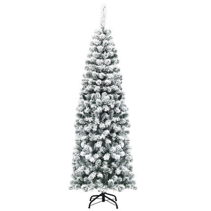 180 cm Snowy Pencil Christmas Tree with Metal Stand