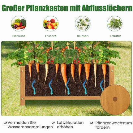 180 cm high garden bed with planter trellis & drainage holes orange