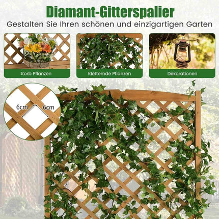 180 cm high garden bed with planter trellis & drainage holes orange