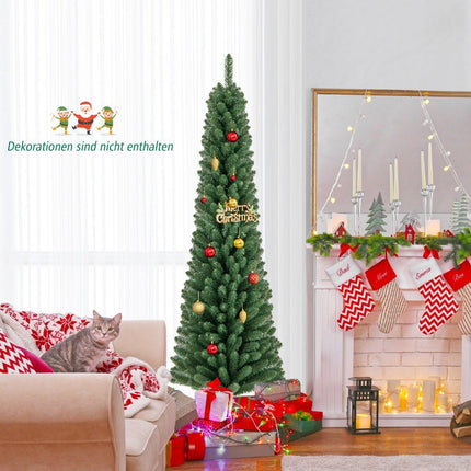 180cm pencil Christmas tree artificial Christmas tree with 392 green branch tips
