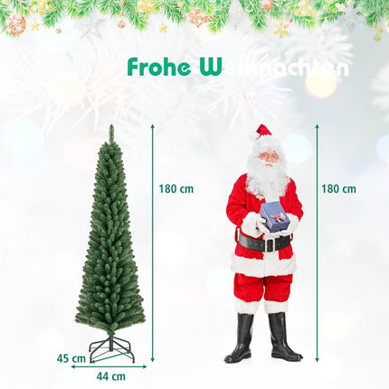 180cm pencil Christmas tree artificial Christmas tree with 392 green branch tips