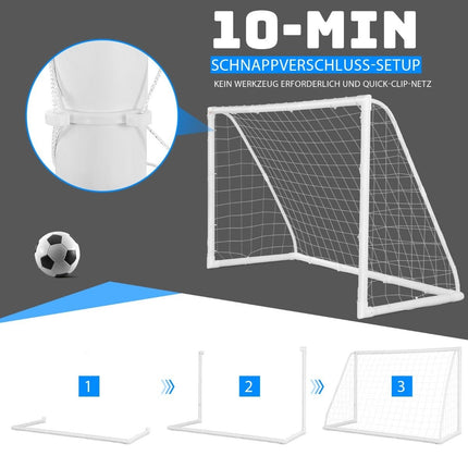 180 x 120 cm großes Kinder-Fußballtor für Spiel und Training von Kindern und Jugendlichen ab 6 Jahren