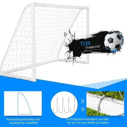 180 x 120 cm großes Kinder-Fußballtor für Spiel und Training von Kindern und Jugendlichen ab 6 Jahren