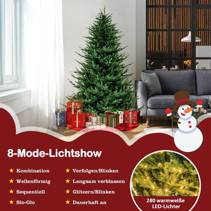 183 cm Artificial Christmas Tree with 280 LED Lights