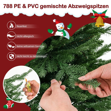 183 cm Artificial Christmas Tree with 280 LED Lights