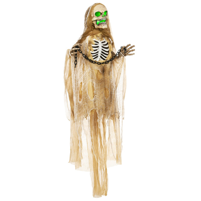 Lebensgroßes 183 cm Halloween Skelett mit LED & Sound