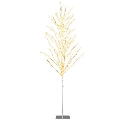 LED bříza 186 cm s teple bílými světly