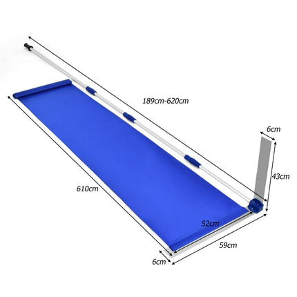 189-620 cm Schneedachrechen aus Aluminium Dachrechen Schneeräumer mit Oxford-Gewebe