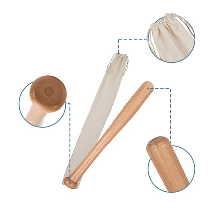 Baseballschläger aus Holz, 18 Zoll, mit Jutetasche