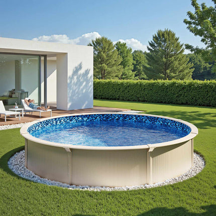 18ft Round Above-Ground Pool Liner, Overlap Vinyl, 54in