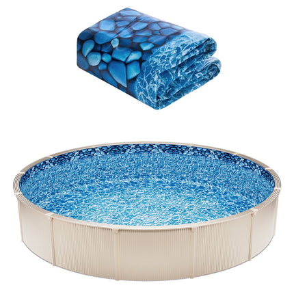 18ft Round Above-Ground Pool Liner, Overlap Vinyl, 54in