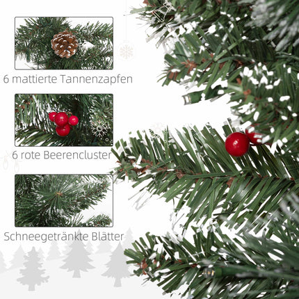 1,8 m künstliche Weihnachtsdekoration mit LED-Lichtern