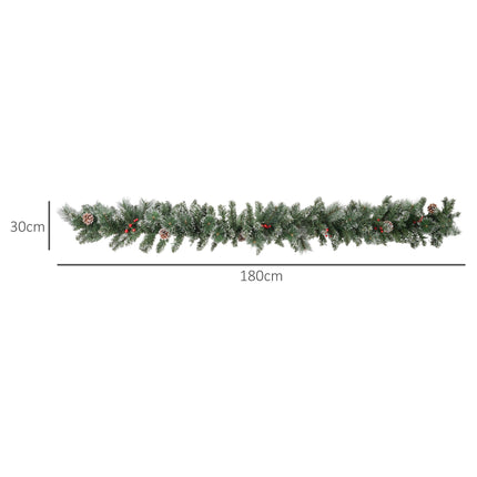 1,8 m künstliche Weihnachtsdekoration mit LED-Lichtern