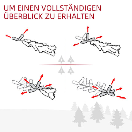 1,8 m künstliche Weihnachtsdekoration mit LED-Lichtern