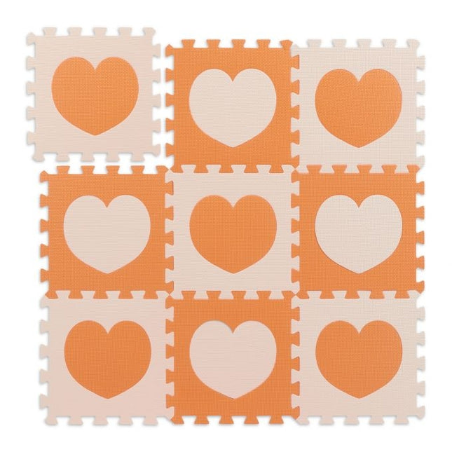 18-piece puzzle mat heart