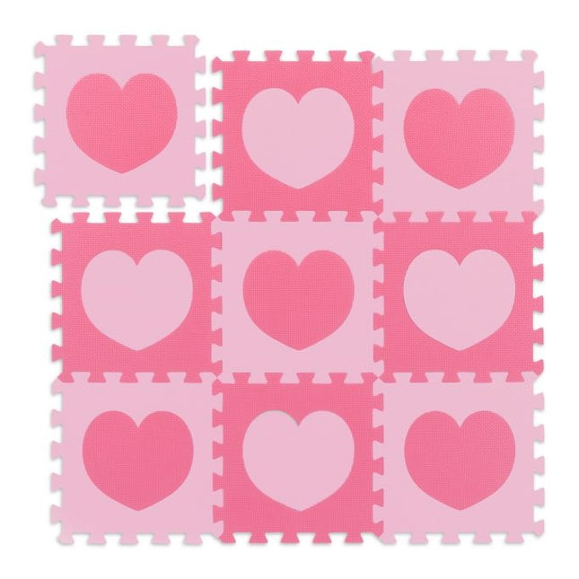 18-piece puzzle mat heart