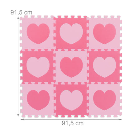 18-teilige Puzzlematte Herz