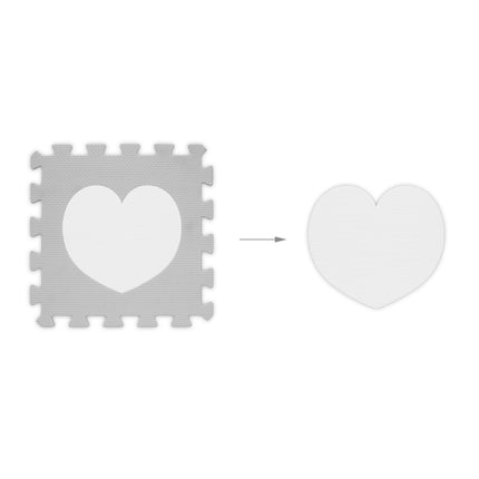 18-teilige Puzzlematte Herz