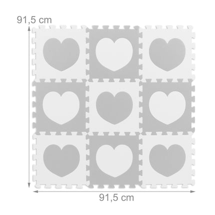 18-teilige Puzzlematte Herz