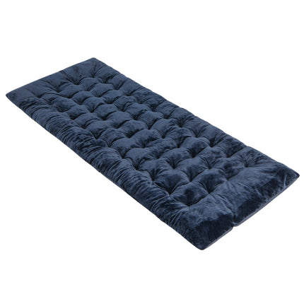 190 x 70 cm Baumwoll-Feldbettauflage 7 cm dicke Matratze mit 4 Befestigungsgurten blau