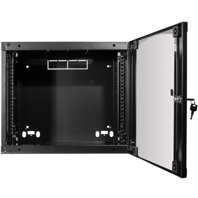 Nástěnný serverový rozvaděč 19" U9 540 x 450 x 460 mm, nesmontovaný, černý