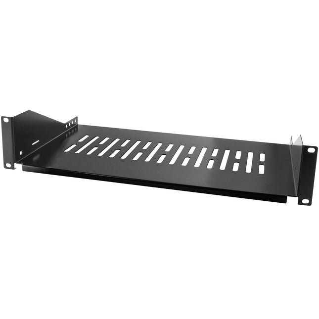 Police do racku 19" 2U 440 x 250 mm, max 25 kg, černá