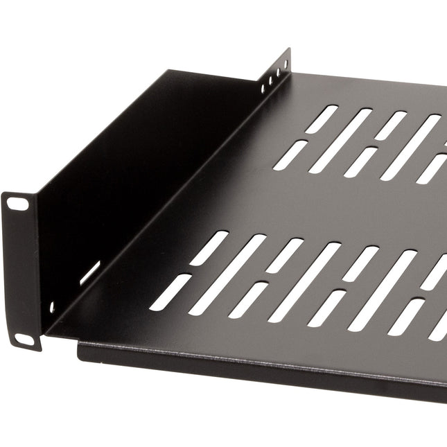 Police do racku 19" 2U 440 x 406 mm, max 25 kg, černá