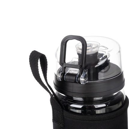 1-Liter-Wasserflasche mit Behälter