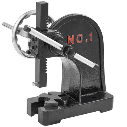 1 Ton Arbor Press, Cast Iron, Handwheel, 5.9 in Stroke