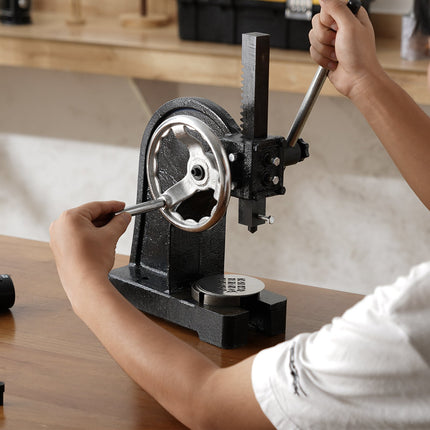 1 Ton Arbor Press, Cast Iron, Handwheel, 5.9 in Stroke
