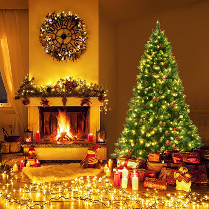 200cm künstlicher Weihnachtsbaum Christbaum mit 1100 Zweigen &amp; Premium Kunstbaum Grün