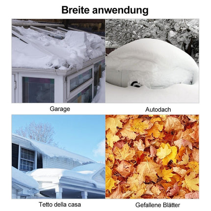 201-630 cm Aluminium Schneeschieber mit Gummilippe Schneeräumer für Dach
