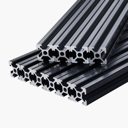 2020 T-Slot Aluminum Extrusion, 10-Pack 1500mm Black