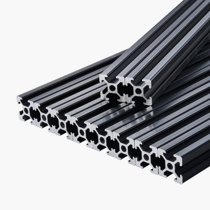 2020 T-Slot Aluminum Extrusion, 10 Pack 2000mm Black