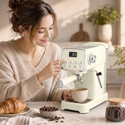 20 Bar Espresso Machine with Milk Frother, 1.2L Tank