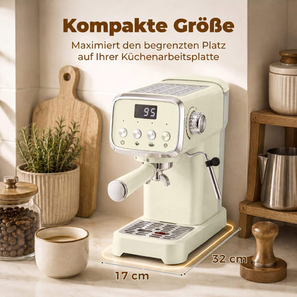 20 Bar Espresso Machine with Milk Frother, 1.2L Tank