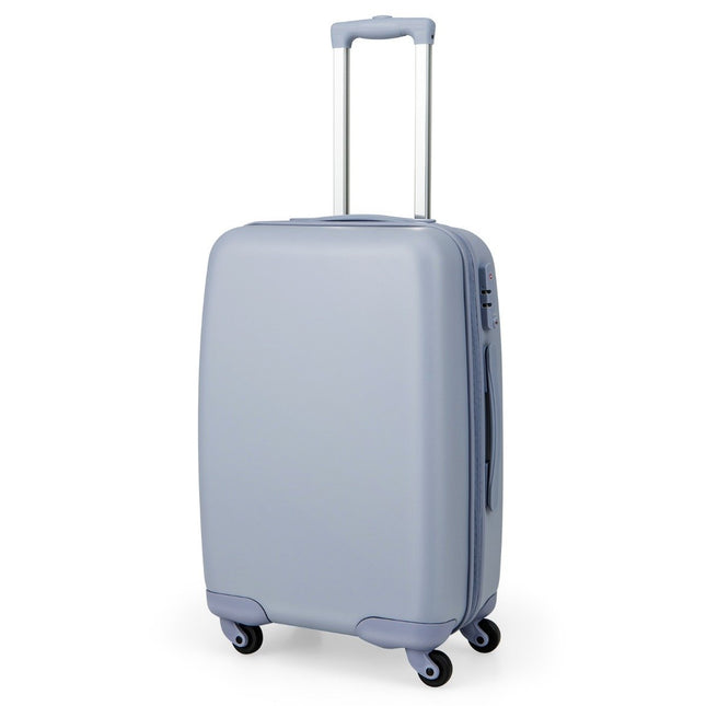 20" Handgepäck-Reisekoffer mit Spinner-Rollen und TSA-Schloss, PC-Hartschale mit Aufkleber, 38 x 22 x 57 cm, Blau