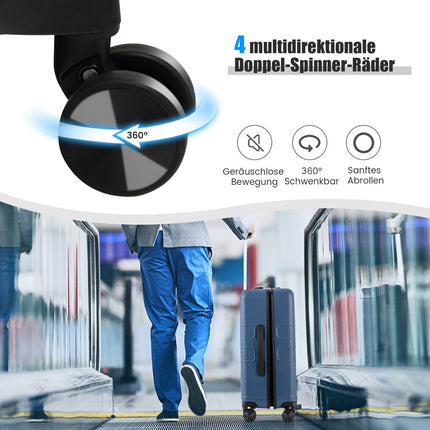 20-Zoll-Handgepäckkoffer, Hartschale, Fronttasche, TSA, USB
