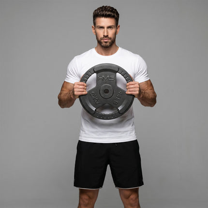 20 kg Hantelscheibe aus Gusseisen, ergonomische Griffe