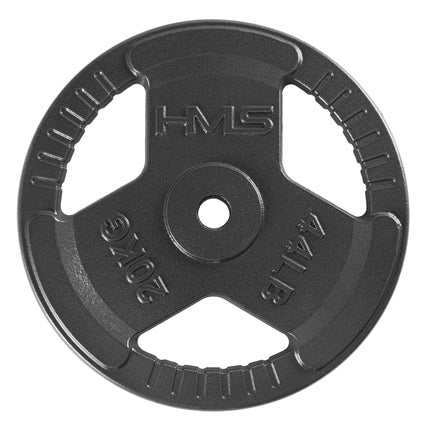 20 kg Hantelscheibe aus Gusseisen, ergonomische Griffe