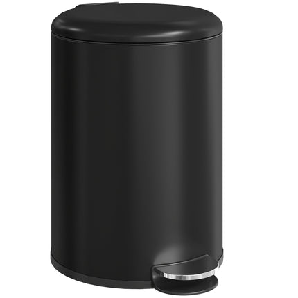 Pedálový odpadkový koš 20L, soft-close víko, černý kov