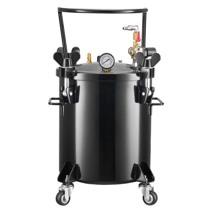 20L Pressure Pot Tank, Steel, 3 Quick-Connect Couplers
