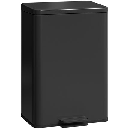 20L Soft-Close Pedal Bin with Removable Inner Bucket, Black