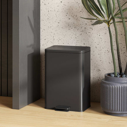 20L Soft-Close Pedal Bin with Removable Inner Bucket, Black